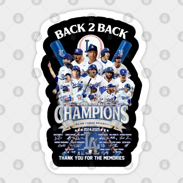 Los Angeles Dodgers World Series Champions 2025 Sticker by m3owzar